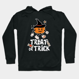 Treat or Trick Halloween (White Text) Hoodie